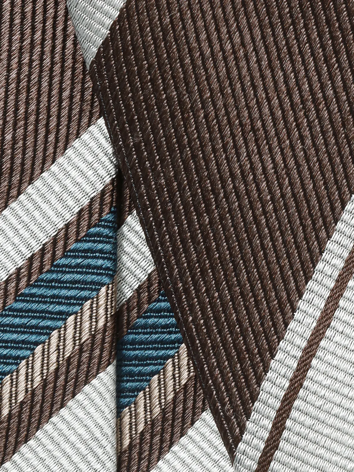 ネクタイ／ふじやま織／JAPAN MADE／シルク／ストライプ ブラウン 0