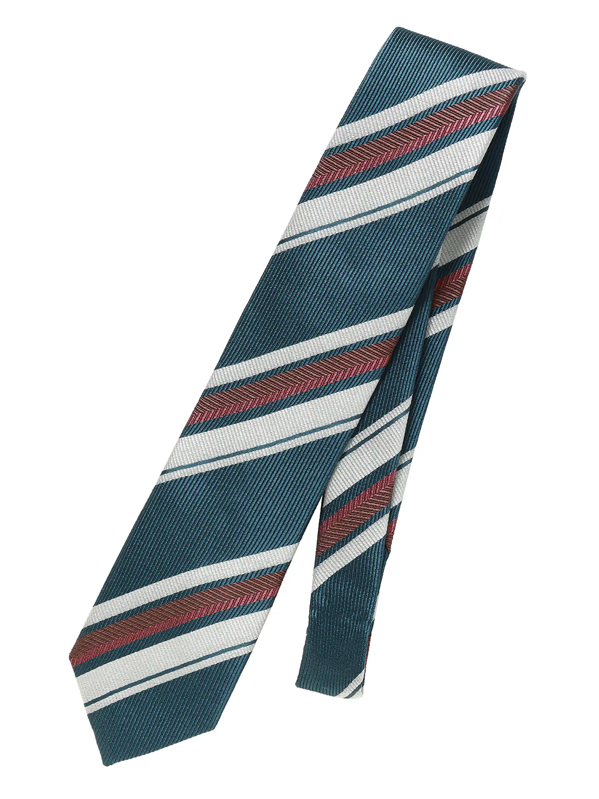 ネクタイ／ふじやま織／JAPAN MADE／シルク／ストライプ ブルー 1