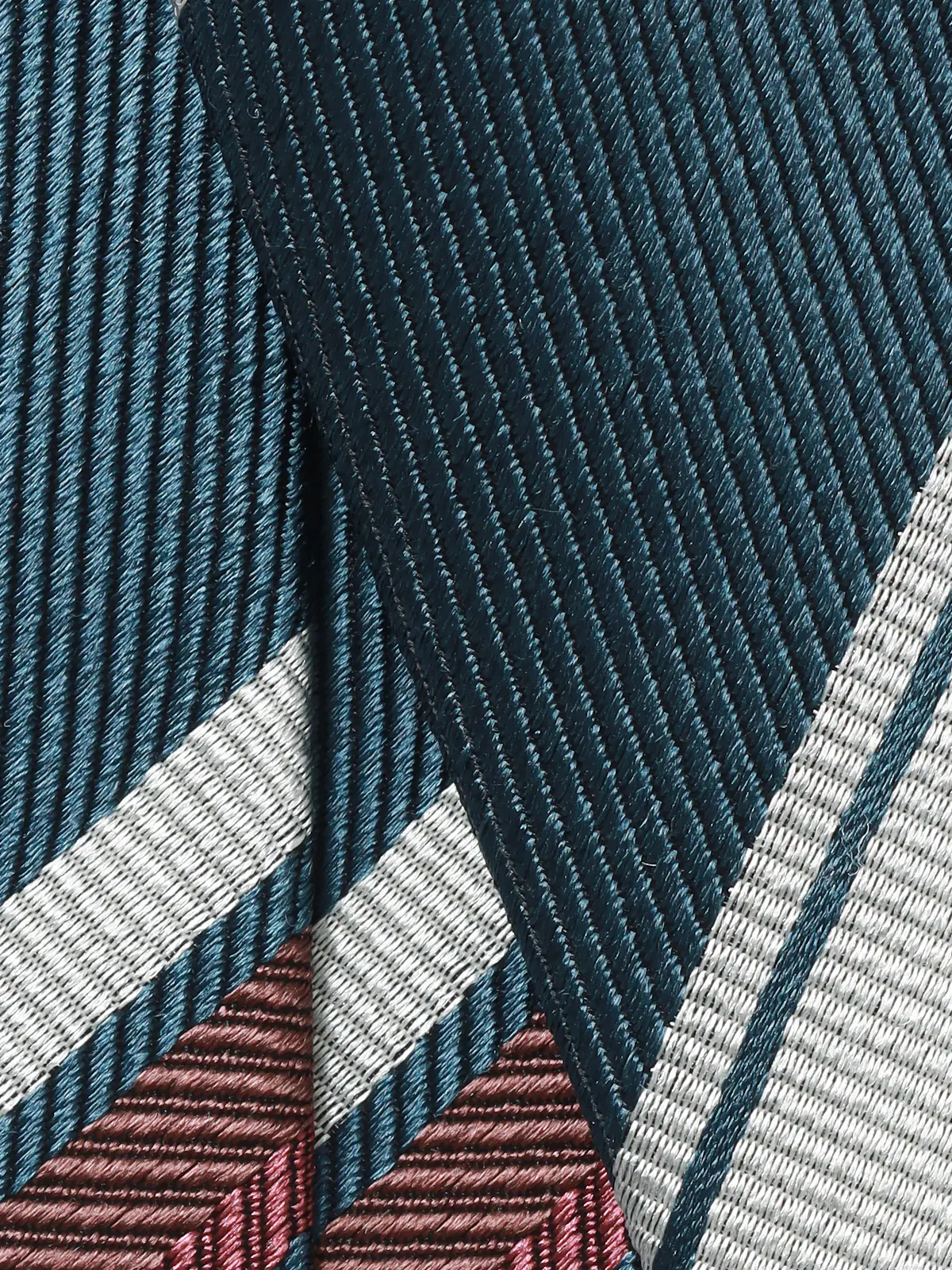 ネクタイ／ふじやま織／JAPAN MADE／シルク／ストライプ ブルー 1