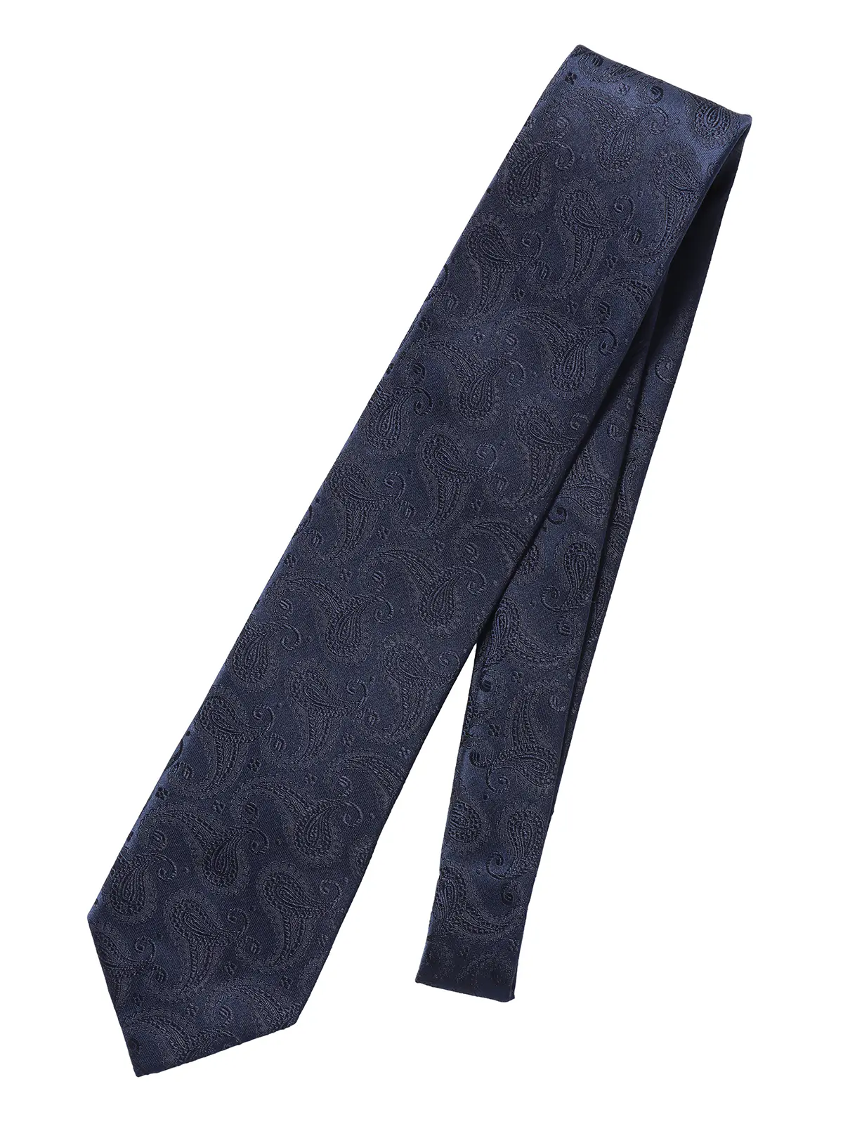 ネクタイ／ふじやま織／JAPAN MADE／シルク／ペイズリー ネイビー 6