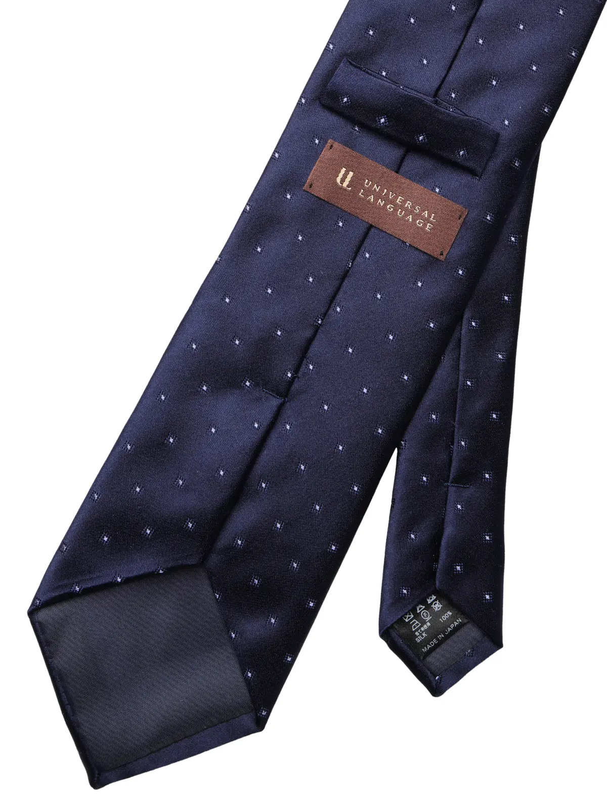 ネクタイ／ふじやま織／JAPAN MADE／シルク／小紋 ネイビー 0