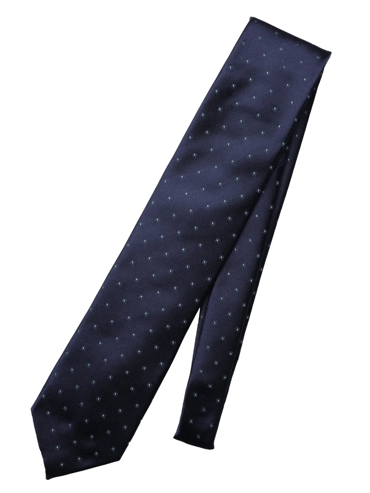 ネクタイ／ふじやま織／JAPAN MADE／シルク／小紋 ネイビー 1