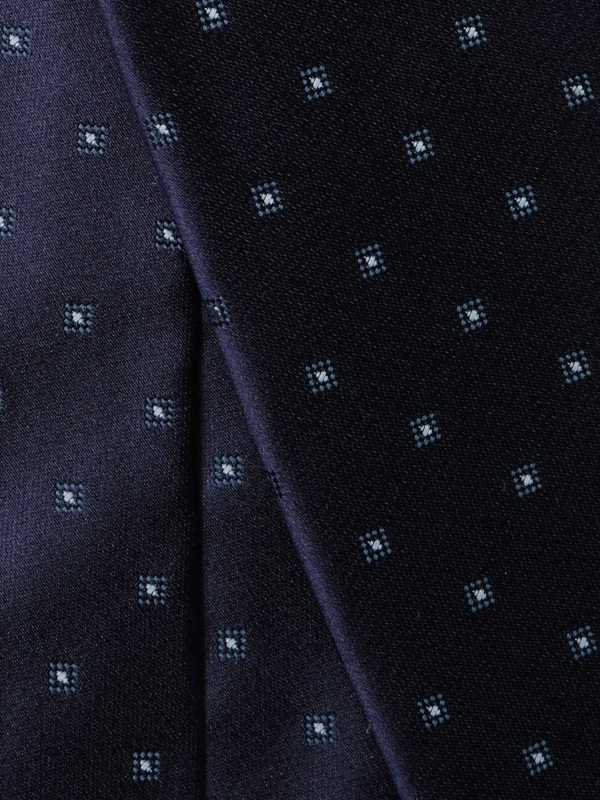 ネクタイ／ふじやま織／JAPAN MADE／シルク／小紋 ネイビー 1