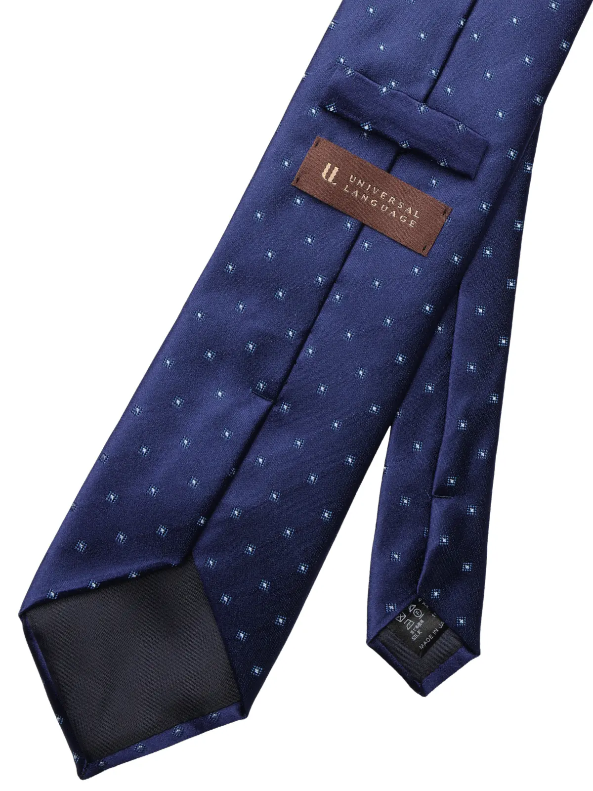 ネクタイ／ふじやま織／JAPAN MADE／シルク／小紋 ネイビー 2