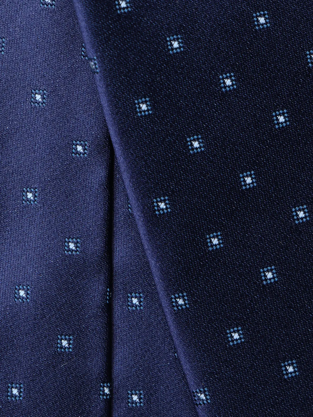 ネクタイ／ふじやま織／JAPAN MADE／シルク／小紋 ネイビー 2