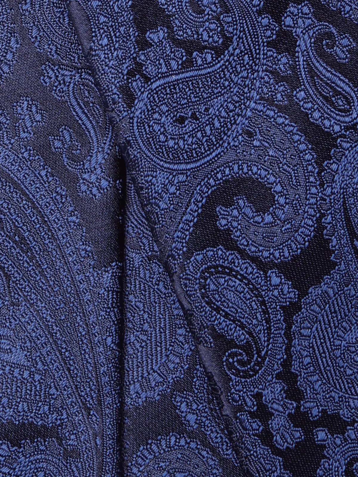 ネクタイ／ふじやま織／JAPAN MADE／シルク／ペイズリー ネイビー 1