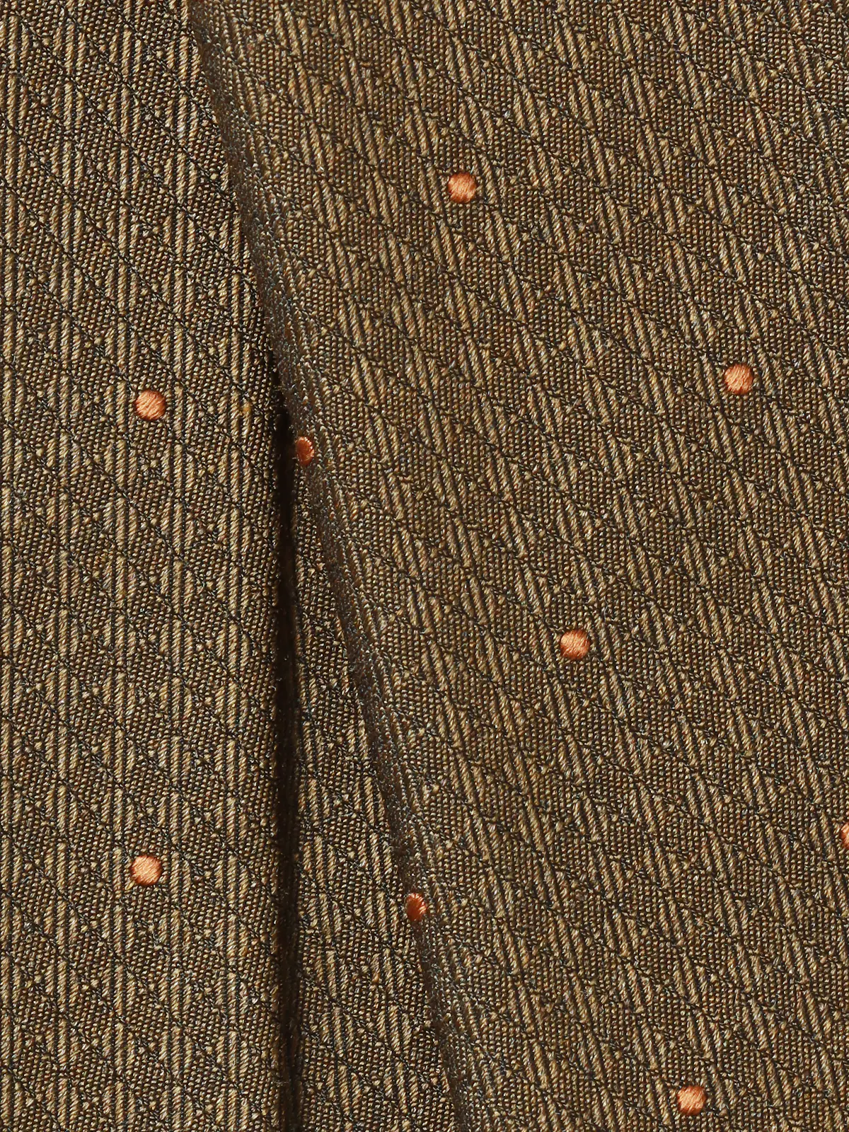 ネクタイ/裏勝り/JAPAN MADE/シルク/ドット ブラウン 0