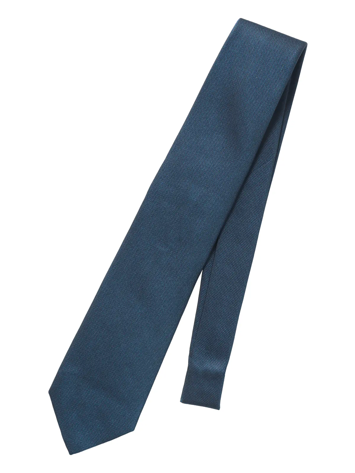 ネクタイ／JAPAN MADE／Bemberg／キュプラシルク／無地 ブルー 0