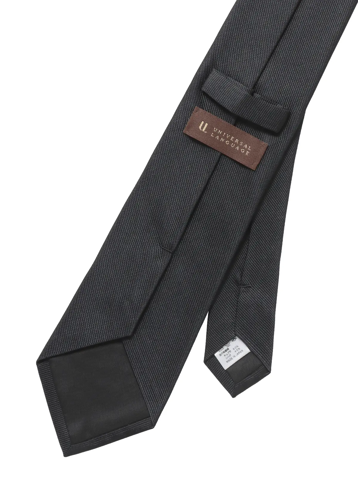 ネクタイ／JAPAN MADE／Bemberg／キュプラシルク／無地 グレー 0