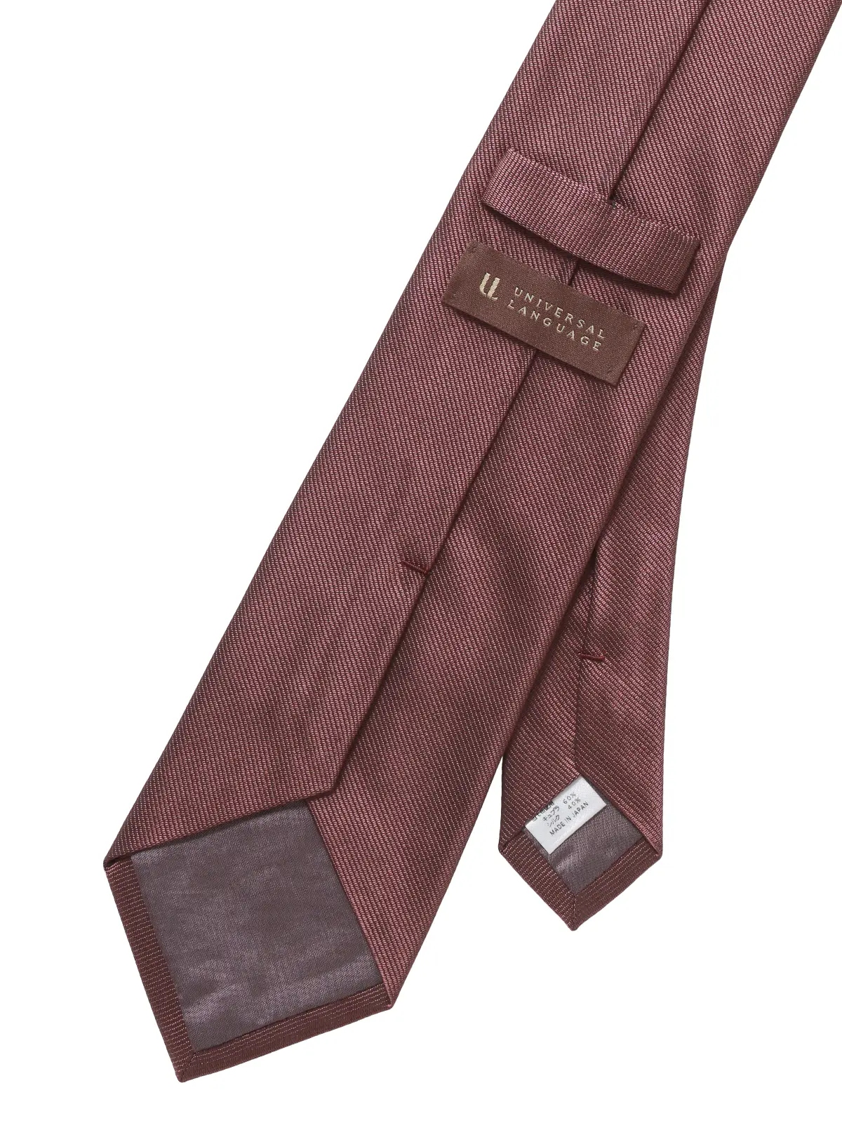 ネクタイ／JAPAN MADE／Bemberg／キュプラシルク／無地 ピンク 0