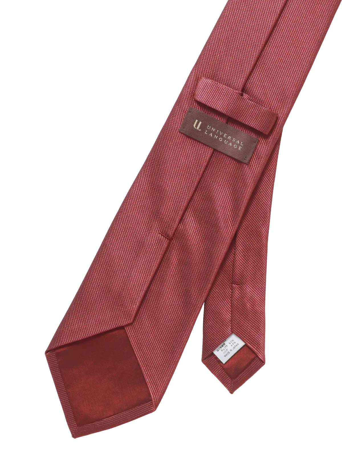 ネクタイ／JAPAN MADE／Bemberg／キュプラシルク／無地 レッド 0