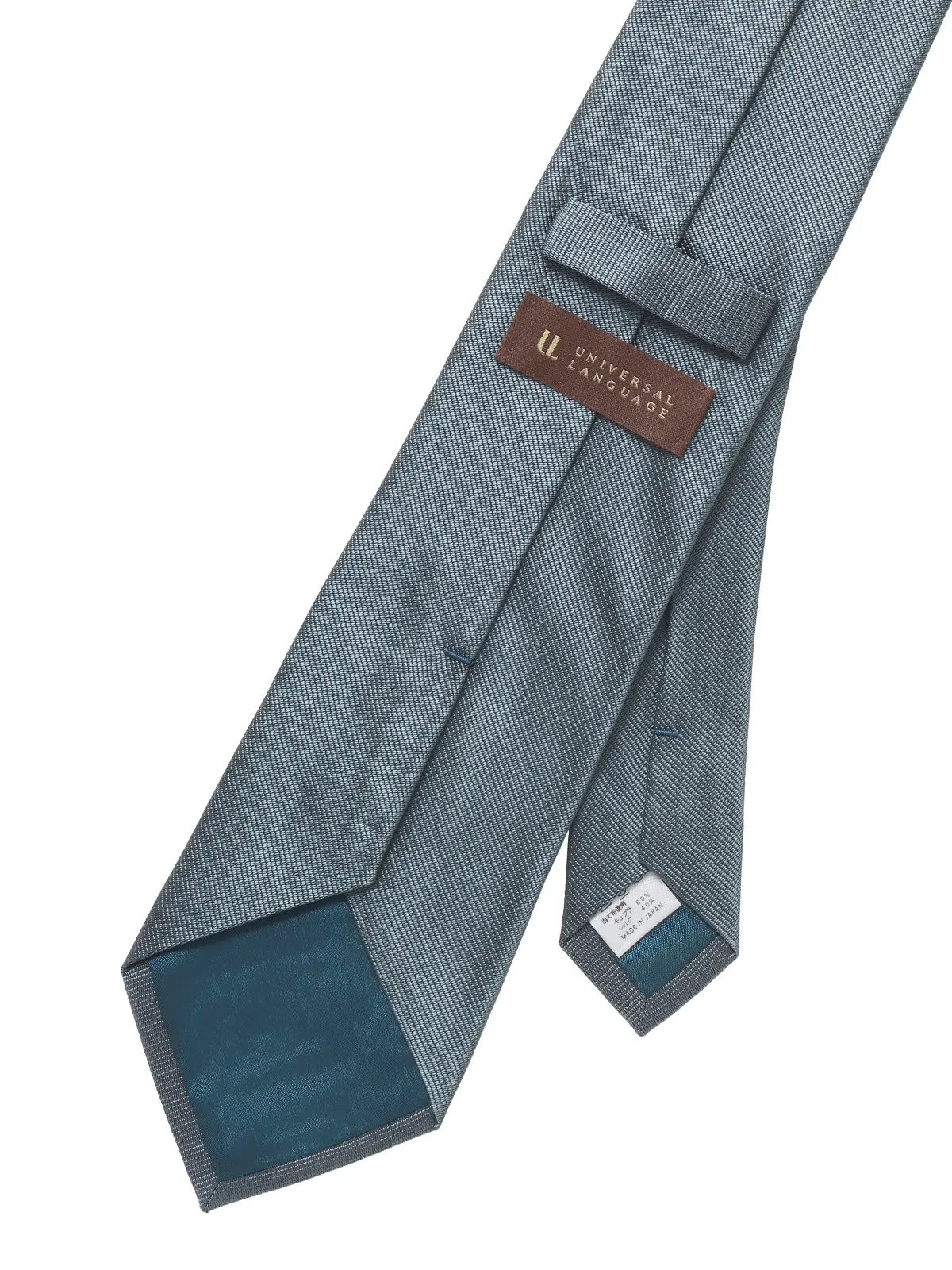 ネクタイ／JAPAN MADE／Bemberg／キュプラシルク／無地 ブルー 0