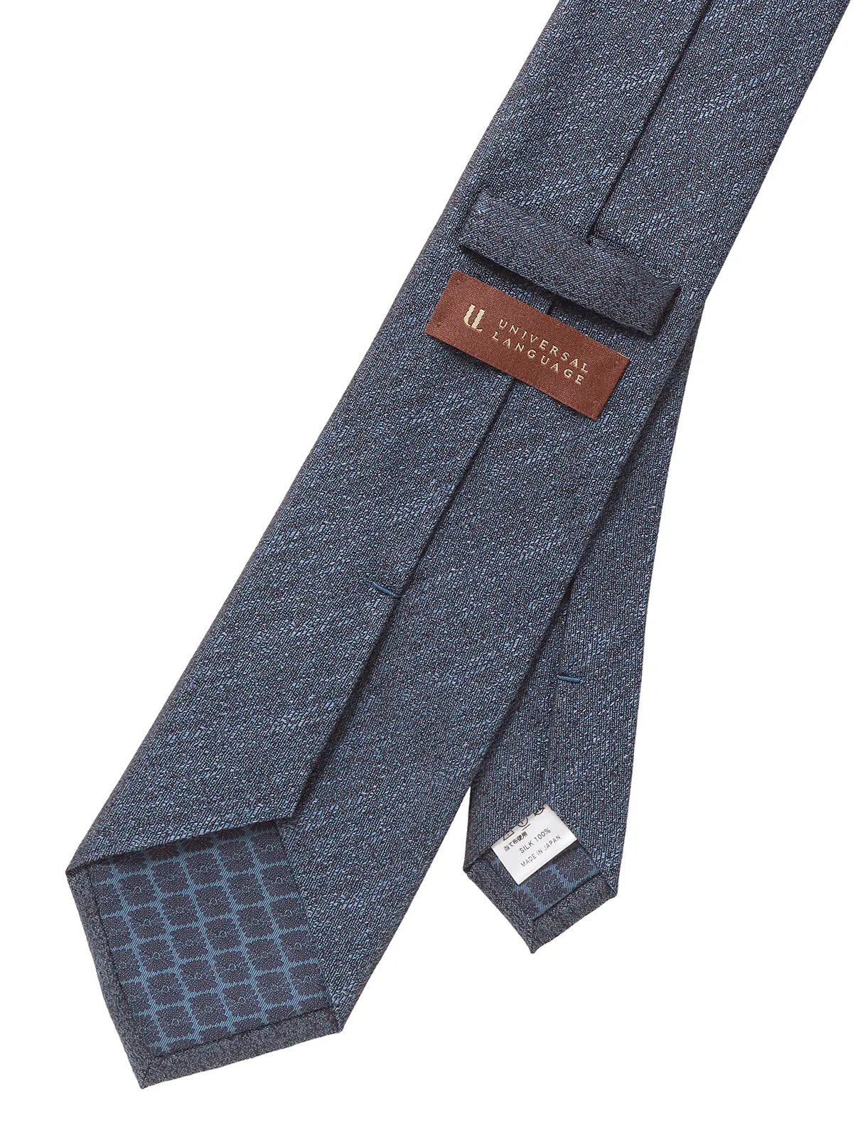 ネクタイ/裏勝り/JAPAN MADE/シルク/織柄 ネイビー 0