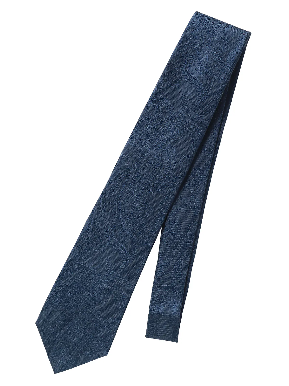 ネクタイ／裏勝り／JAPAN MADE／シルク／ペイズリー ブルー 2