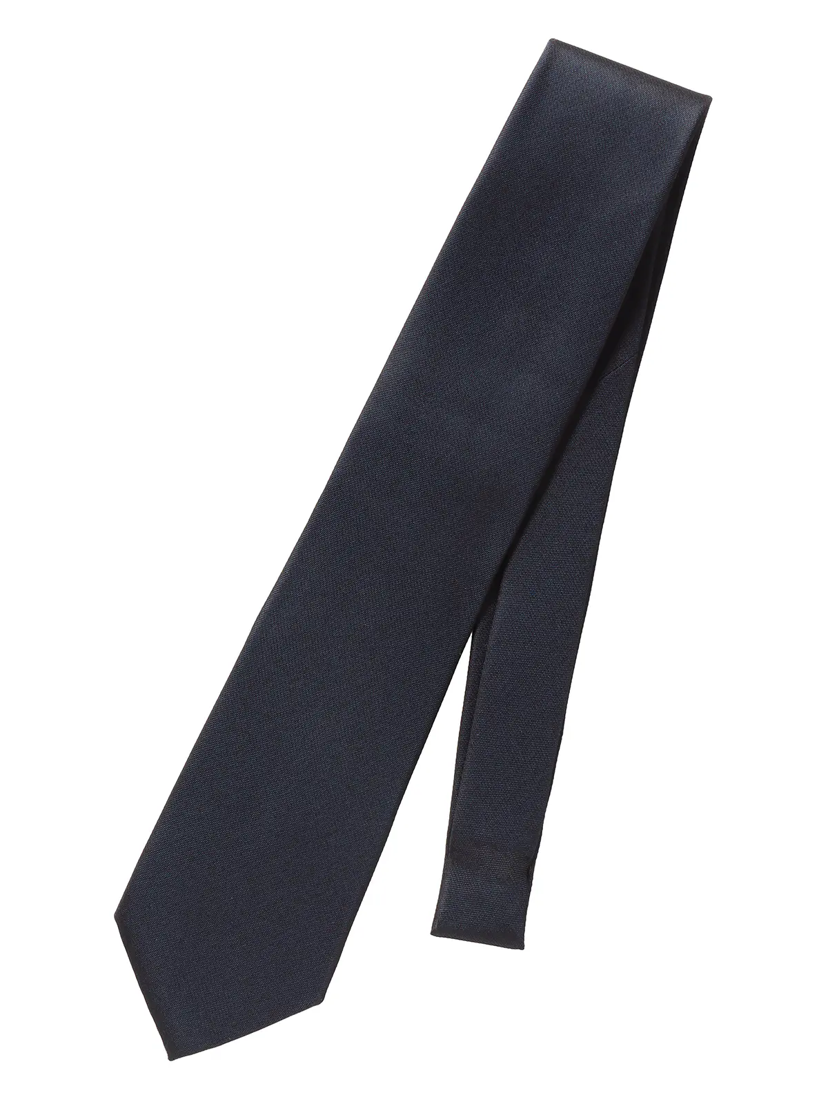 ネクタイ／裏勝り／JAPAN MADE／シルク／無地 ネイビー 1