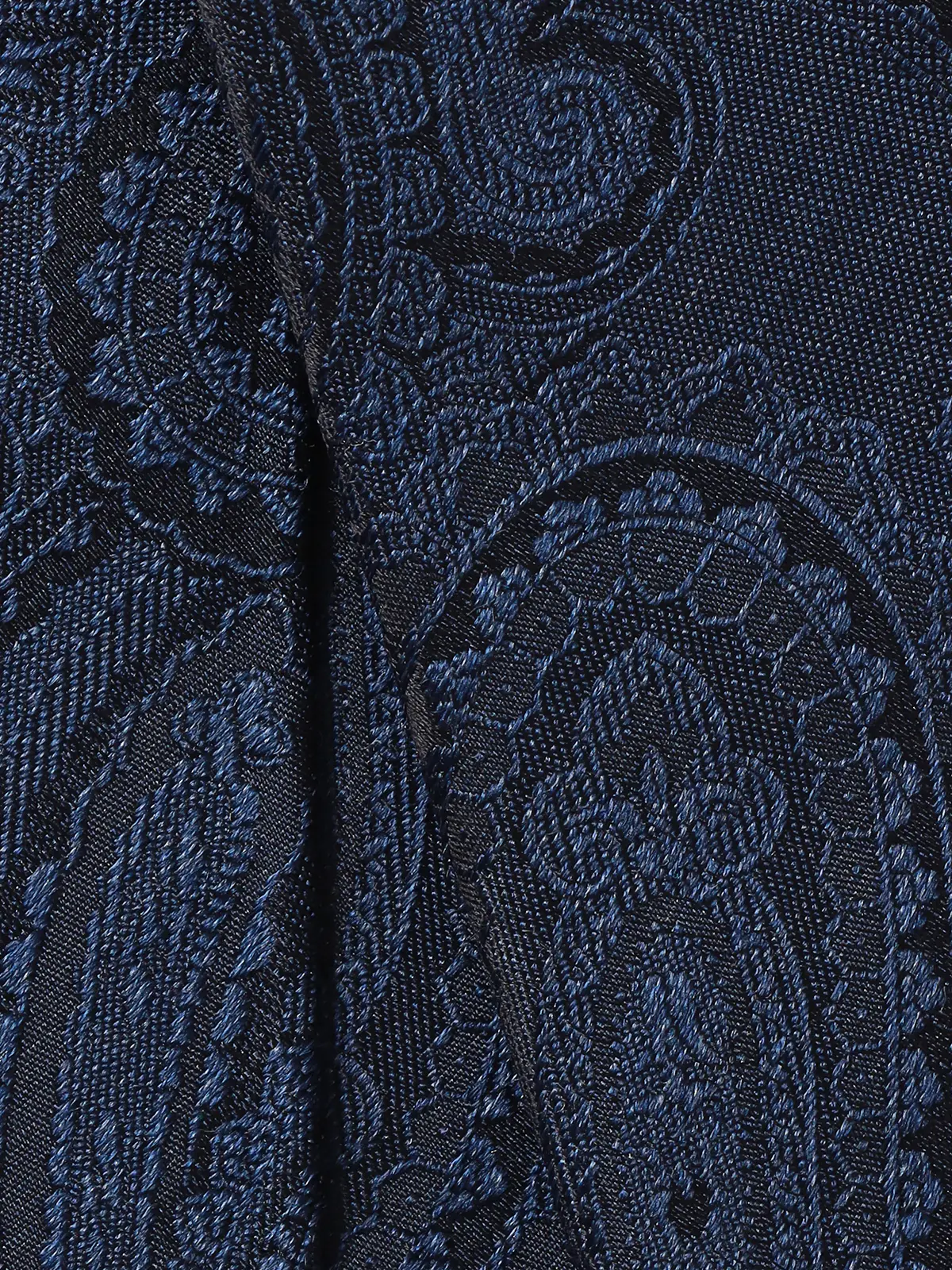 ネクタイ／裏勝り／JAPAN MADE／シルク／ペイズリー ネイビー 2