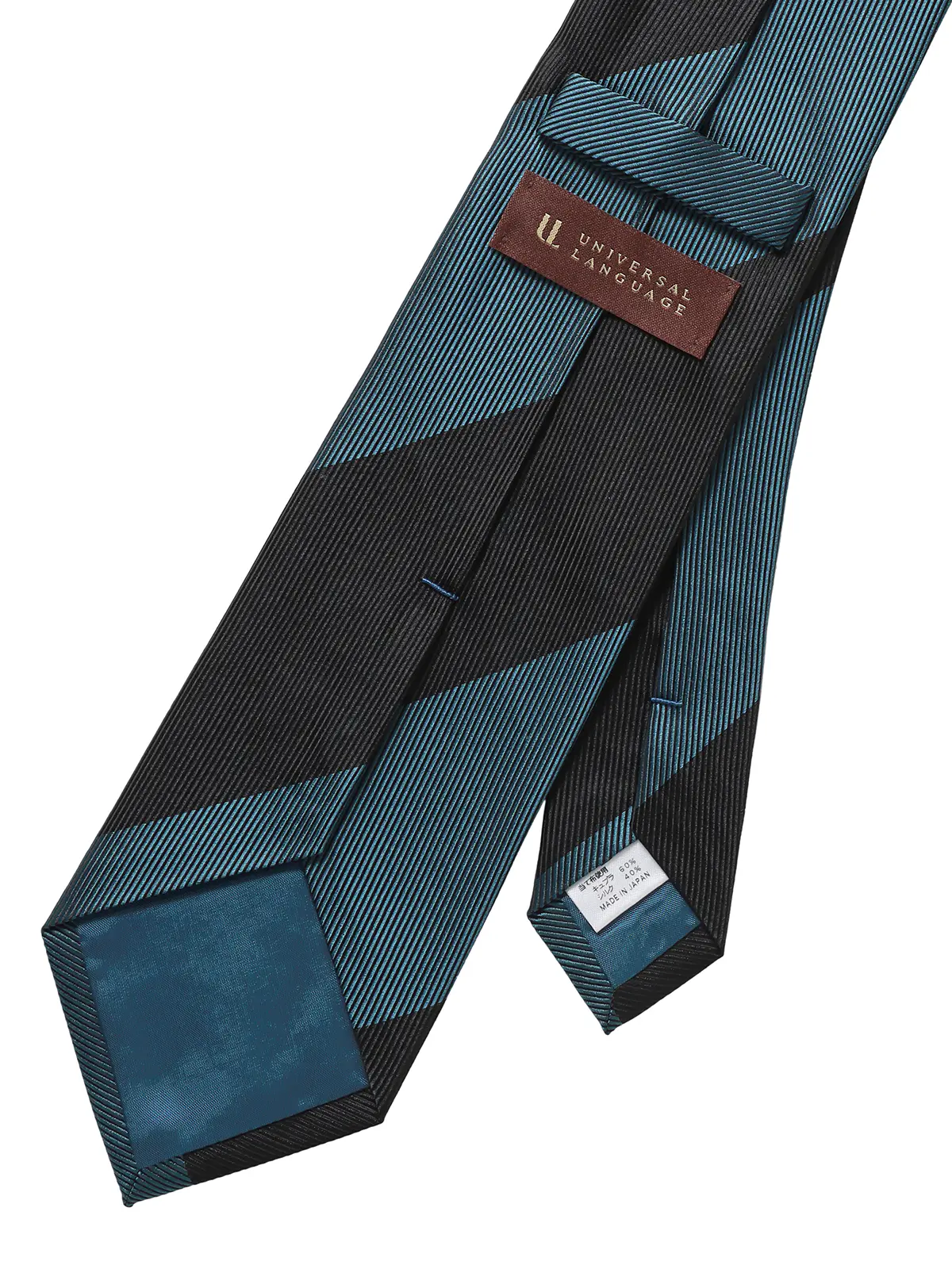 ネクタイ／JAPAN MADE／Bemberg／キュプラシルク／ストライプ グリーン 0