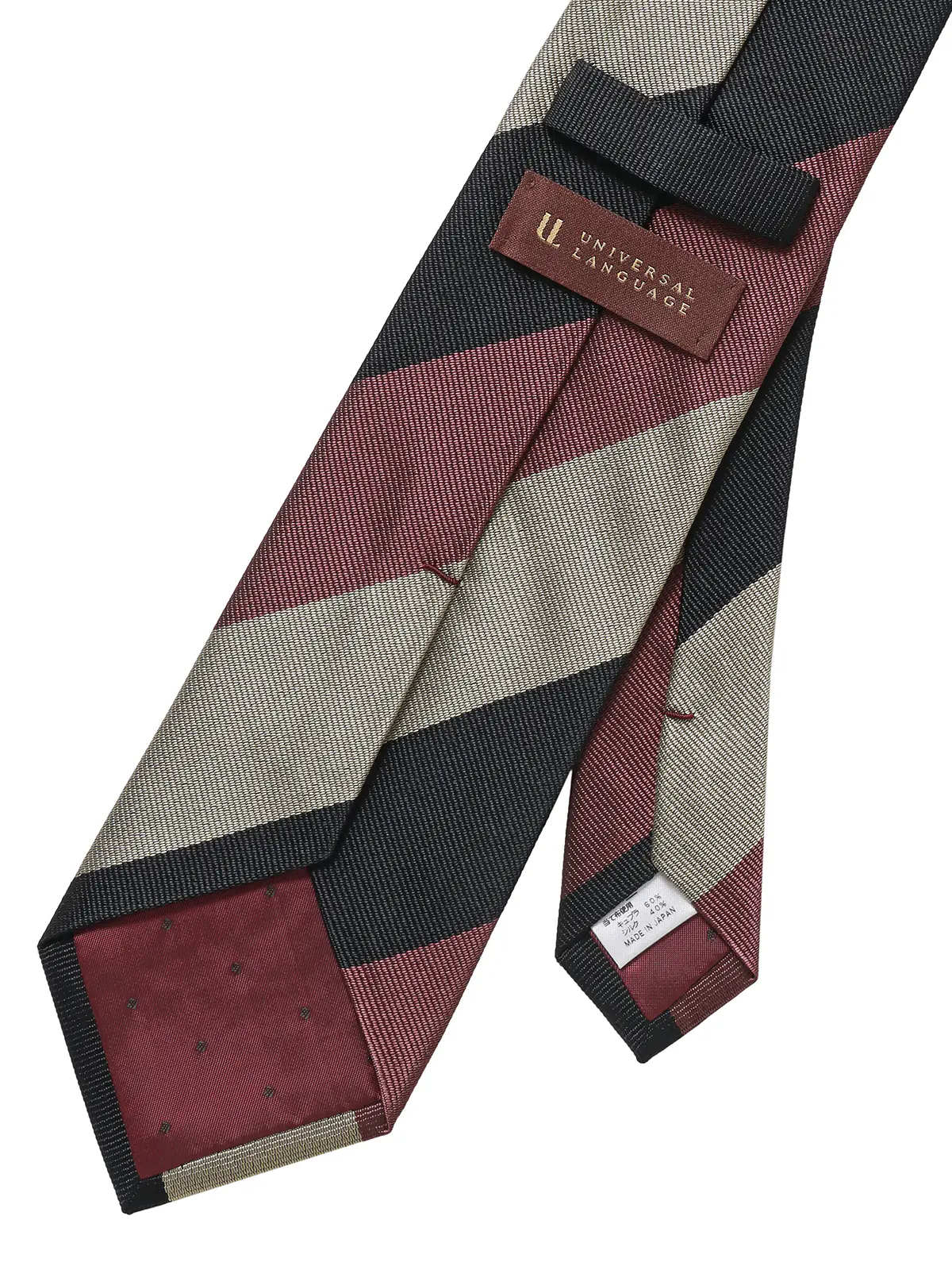 ネクタイ/JAPAN MADE/Bemberg/キュプラシルク/ストライプ ピンク 0