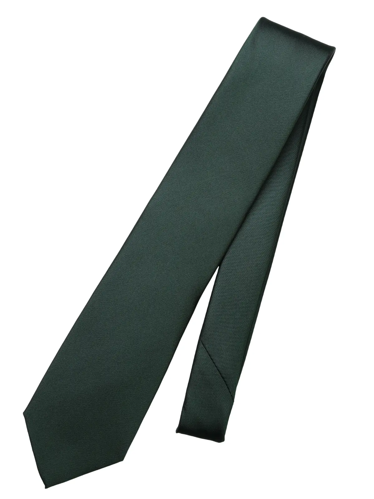 ネクタイ／シルクポリエステル／無地 グリーン 1