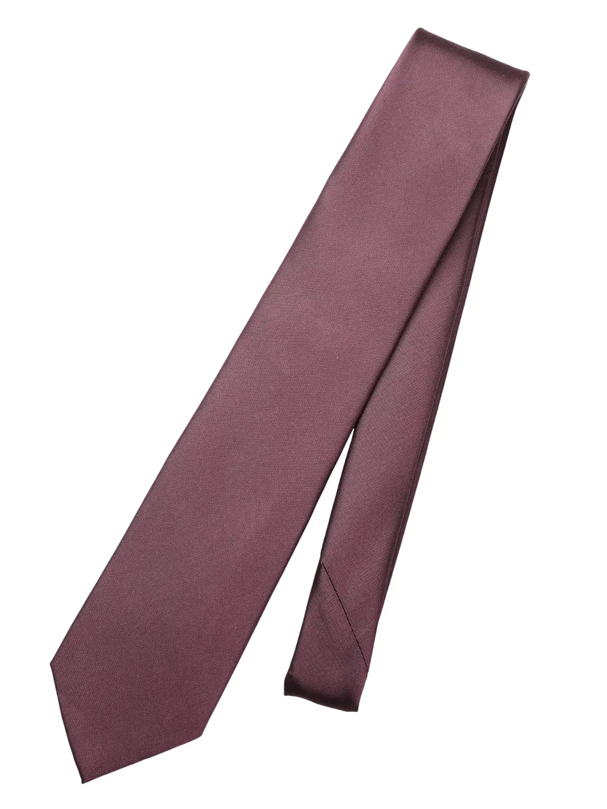 ネクタイ/シルクポリエステル/無地 ピンク 0