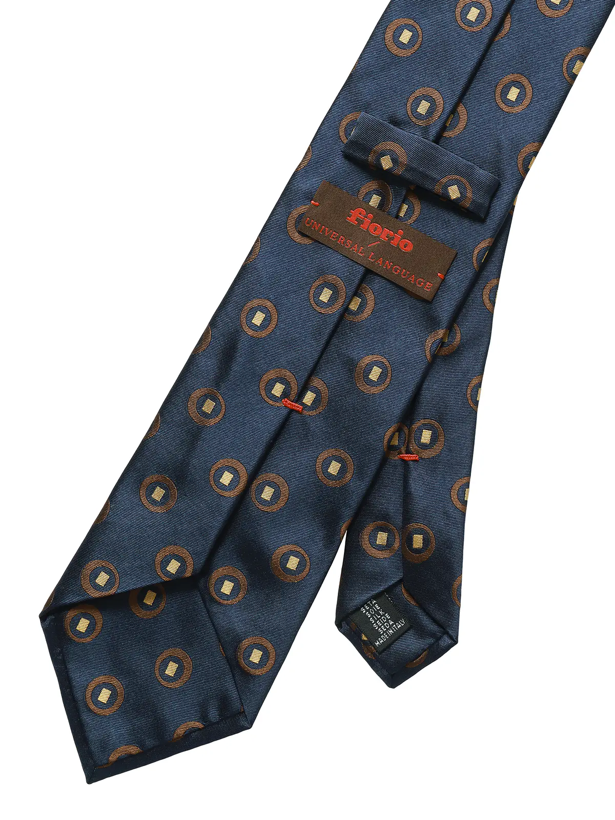 ネクタイ／fiorio／シルク／小紋 ネイビー 0