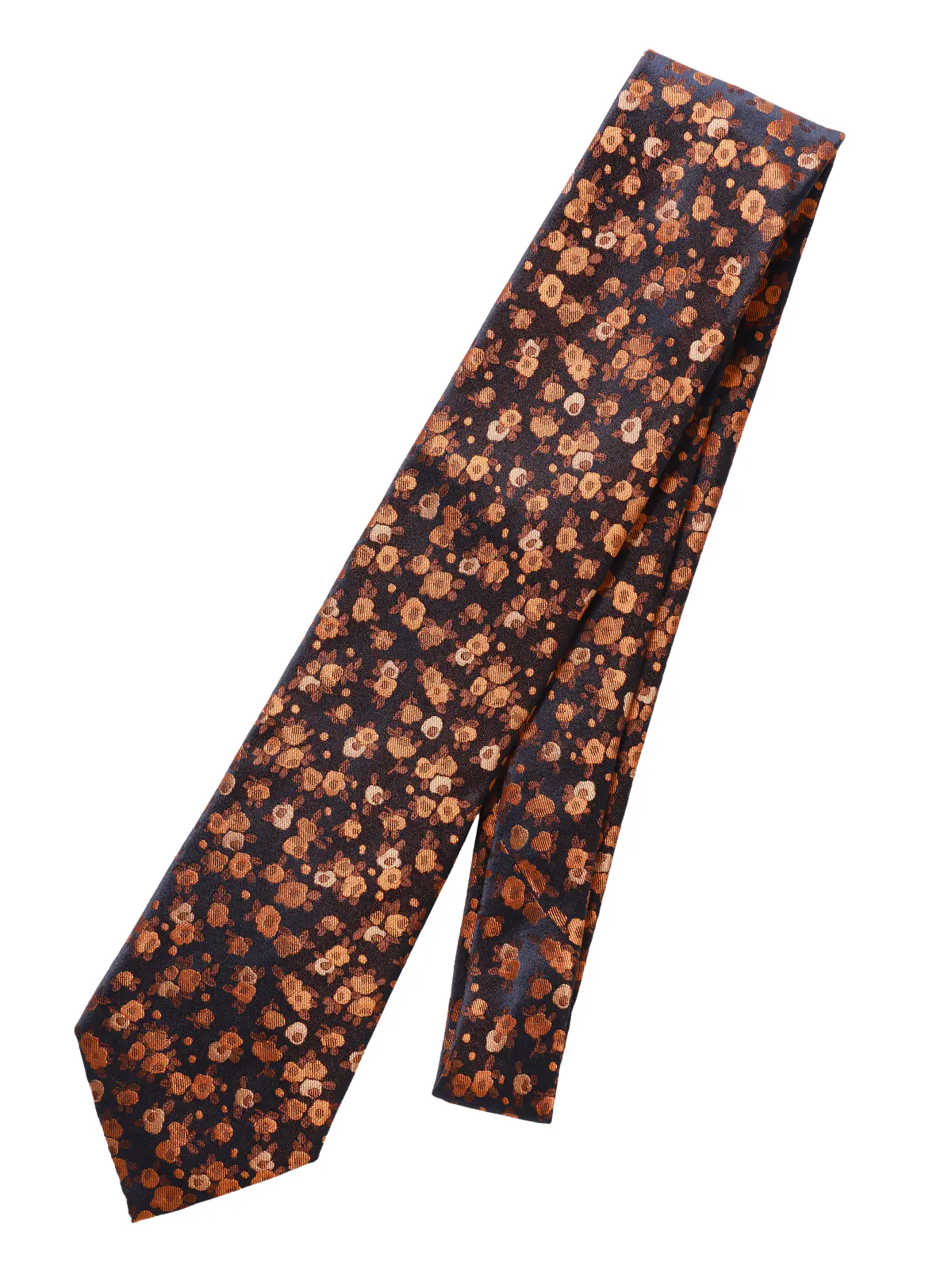 ネクタイ／fiorio／シルク／総柄 ネイビー 0