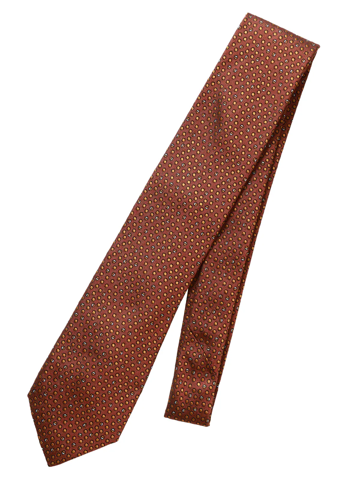 ネクタイ／fiorio／シルク／ドット オレンジ 0