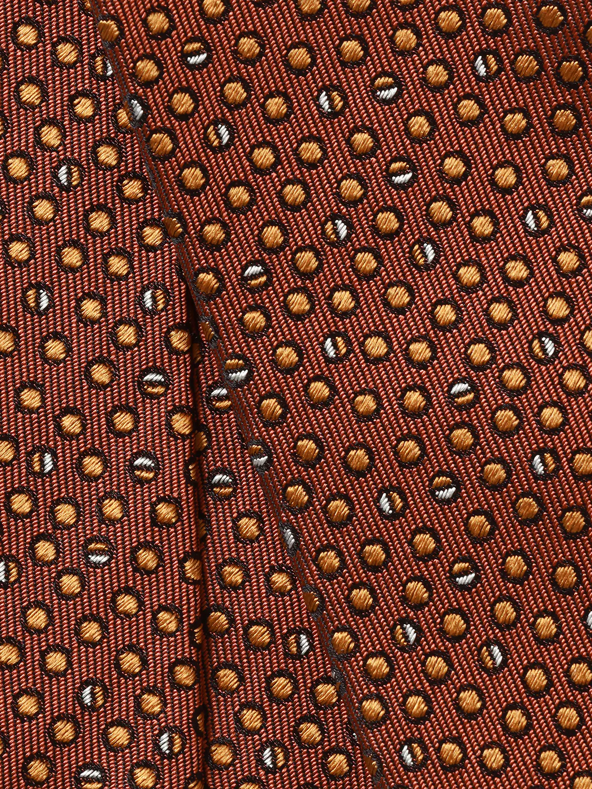 ネクタイ／fiorio／シルク／ドット オレンジ 0