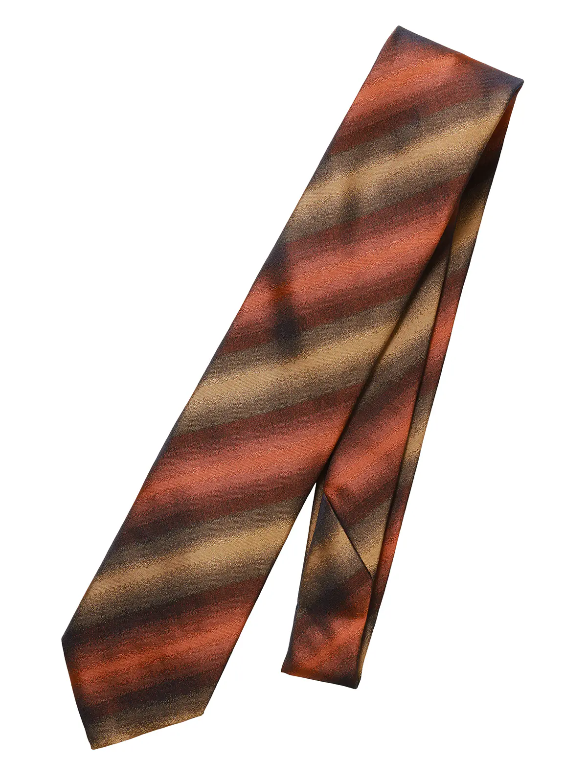 ネクタイ／fiorio／シルク／ストライプ ブラウン 0