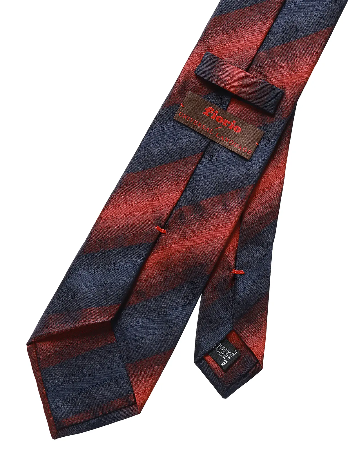 ネクタイ／fiorio／シルク／ストライプ レッド 0