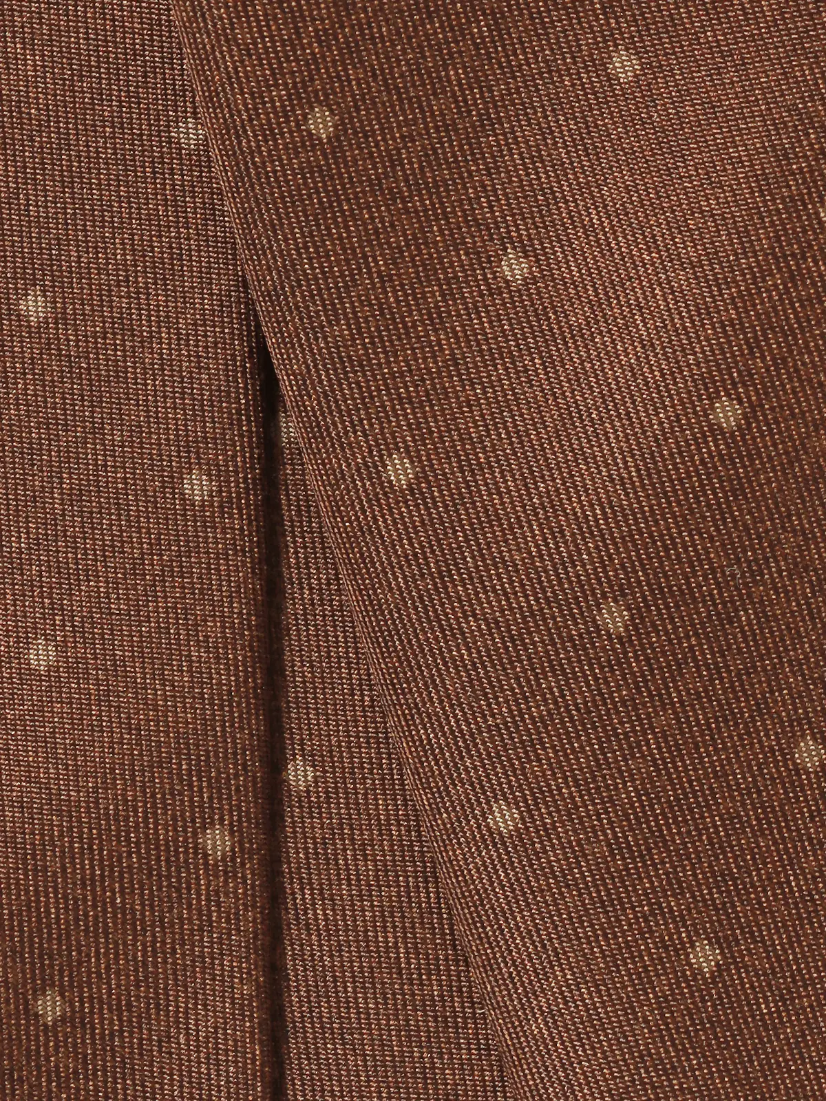 ネクタイ／Fabric by ITALY／JAPAN MADE／シルク／ドット ブラウン 0