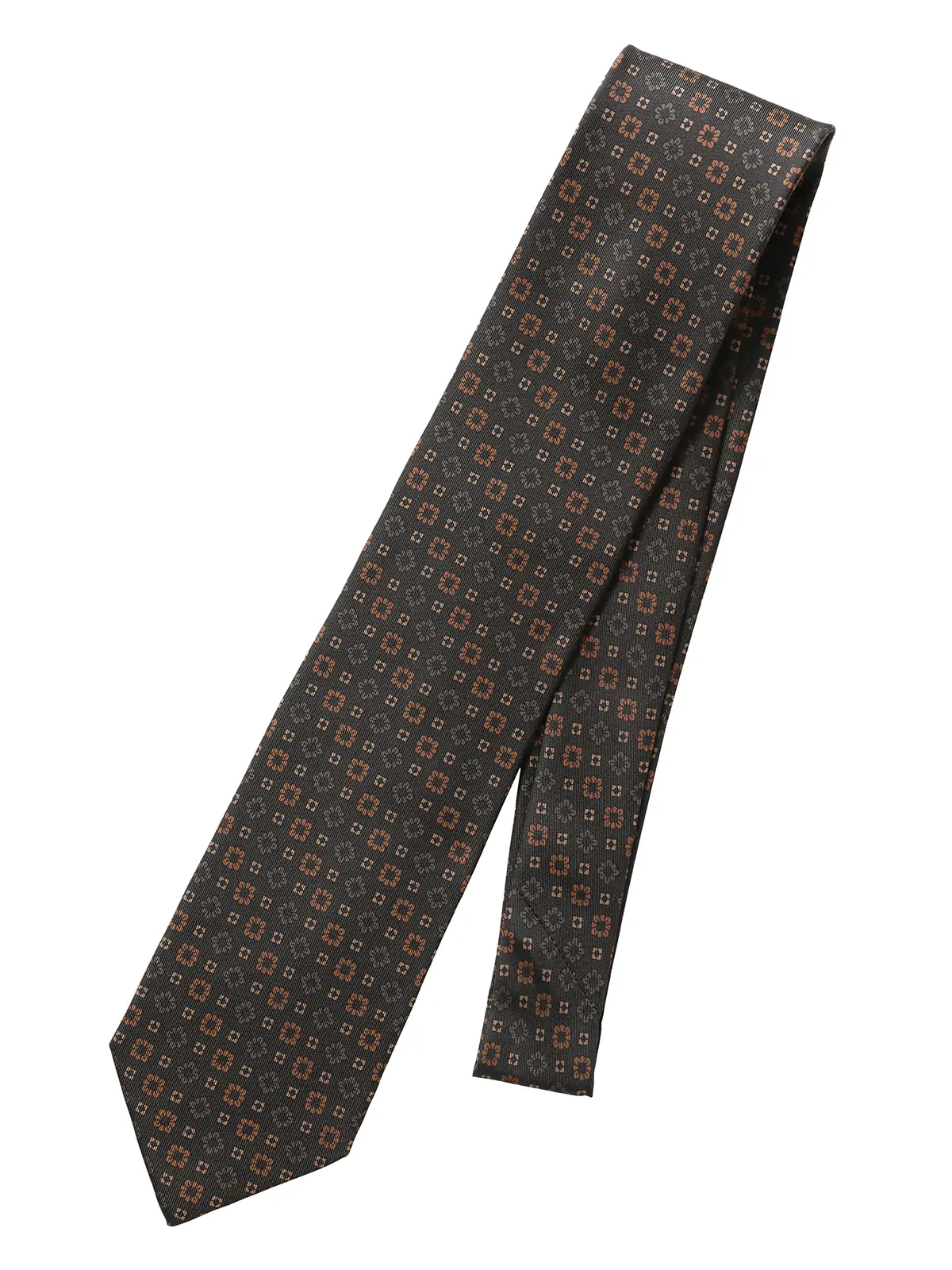 ネクタイ／Fabric by ITALY／JAPAN MADE／シルク／小紋 グレー 0