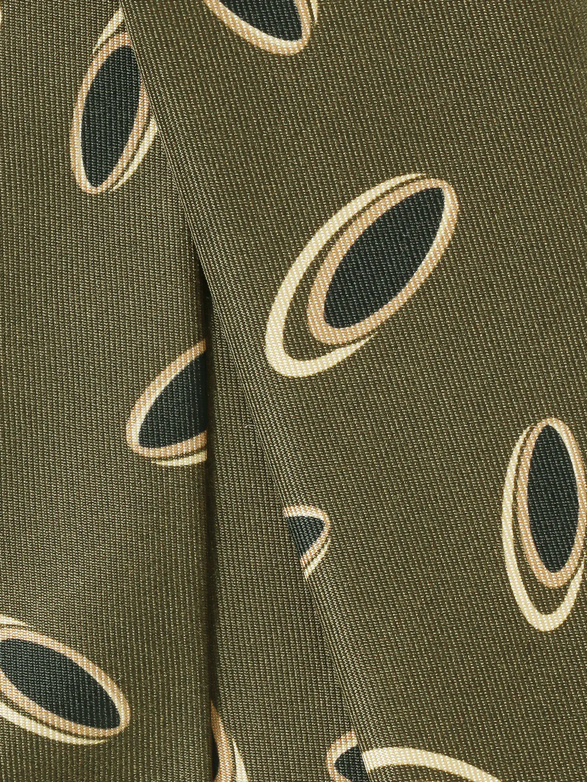 ネクタイ／Fabric by ITALY／シルク／小紋 グリーン 0