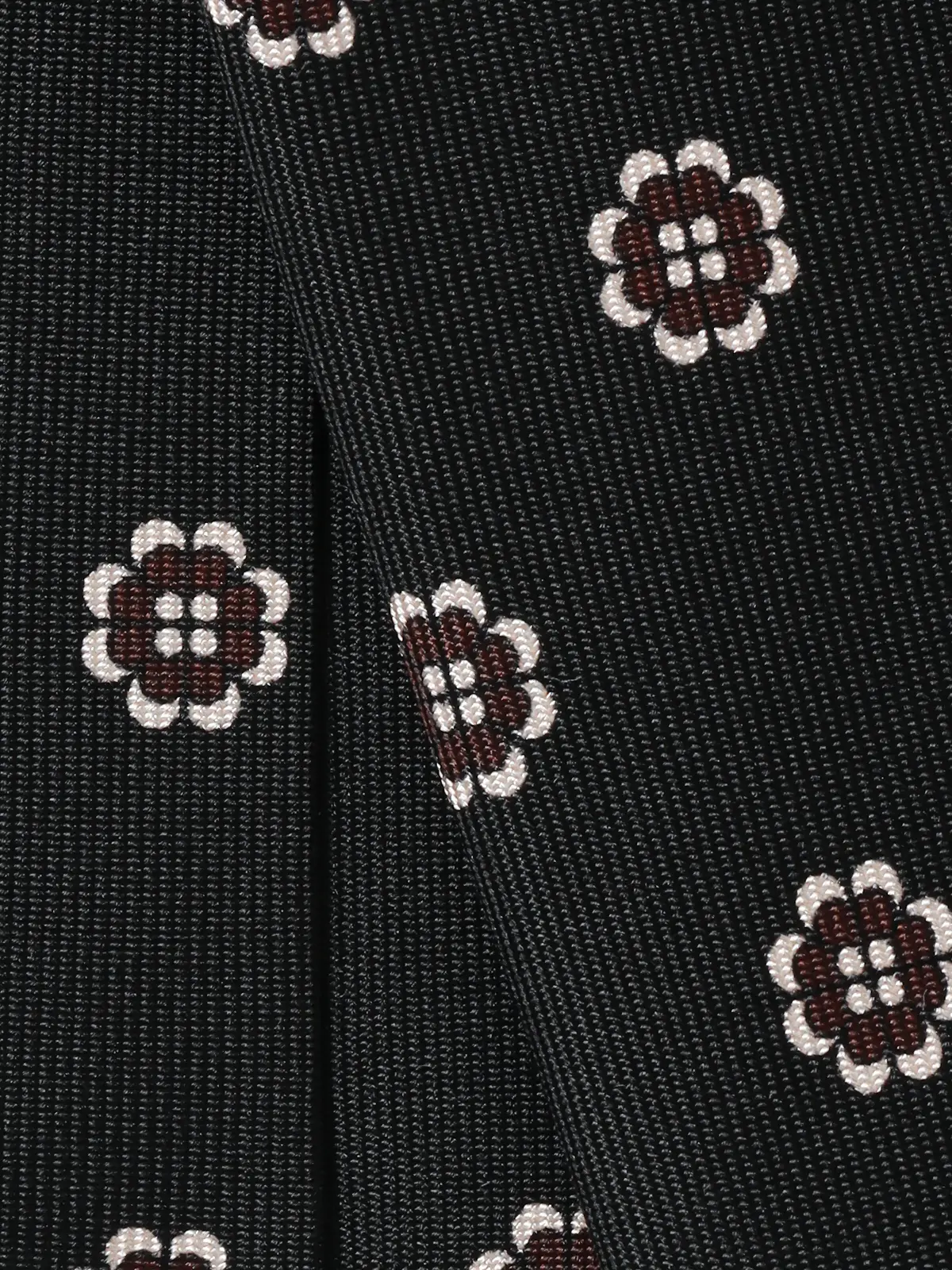 ネクタイ／Fabric by ITALY／JAPAN MADE／シルク／小紋 ブラック 0