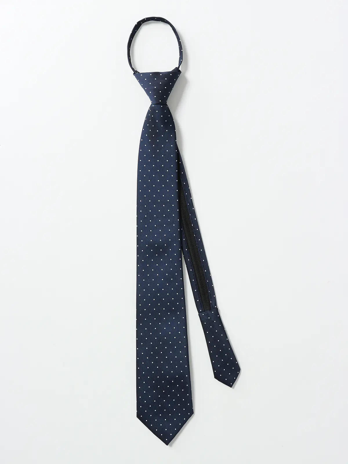 ワンタッチネクタイ/ウォッシャブル/ポリエステル/ドット ネイビー 0