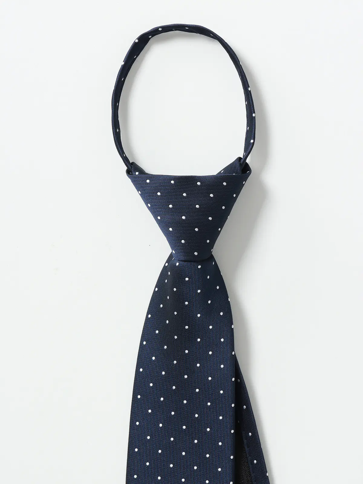ワンタッチネクタイ/ウォッシャブル/ポリエステル/ドット ネイビー 0