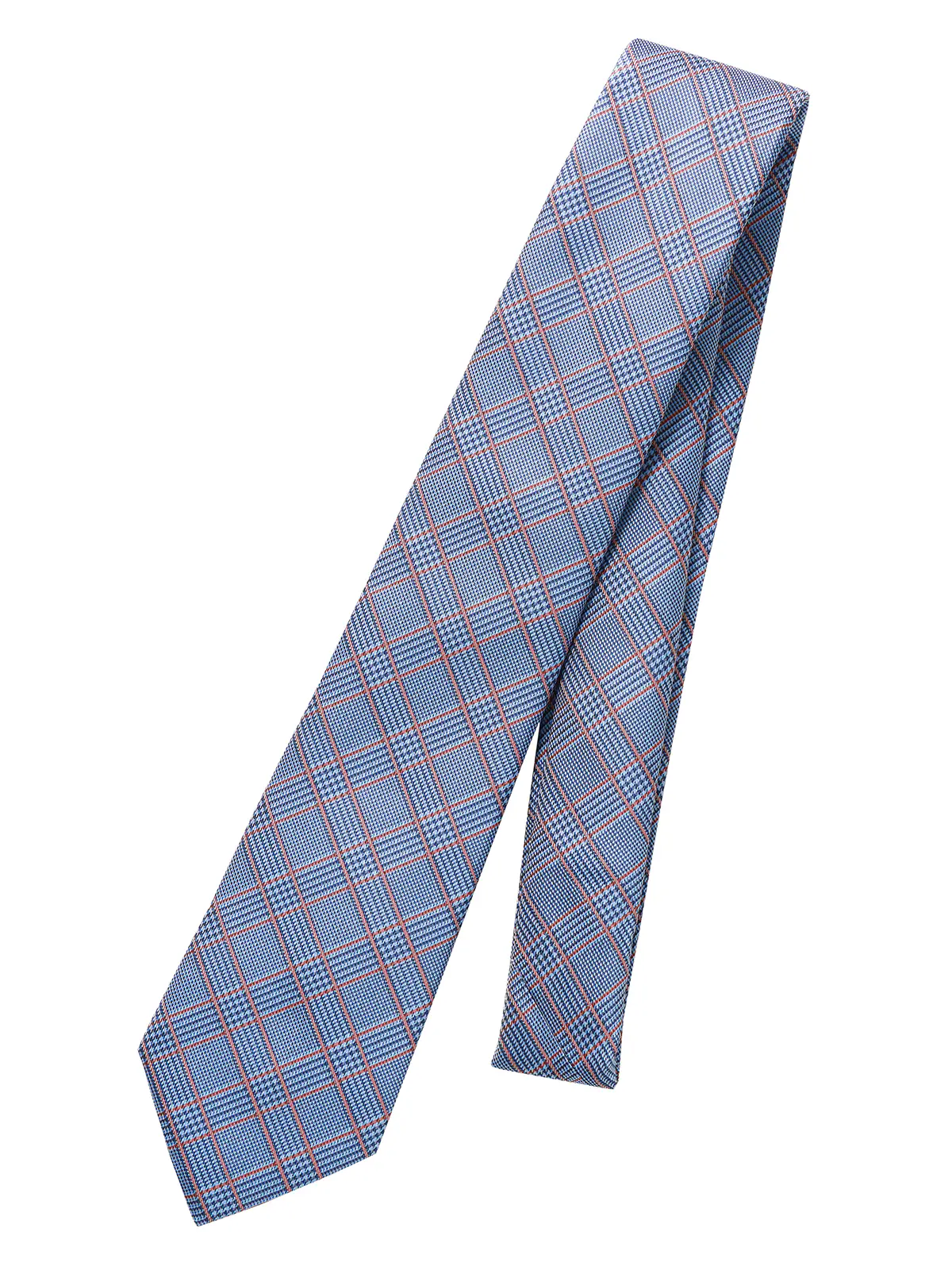 ネクタイ/ポリエステル/グレンチェック ブルー 0