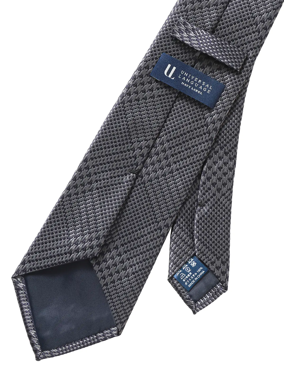 ネクタイ／ポリエステル／グレンチェック グレー 0