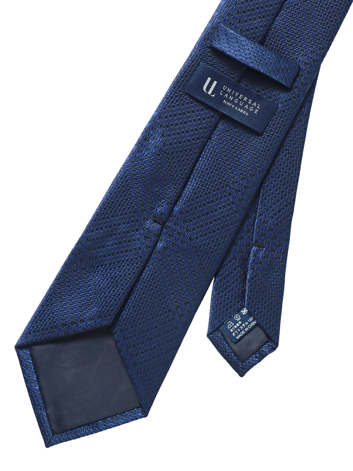 ネクタイ／ポリエステル／グレンチェック ネイビー 0