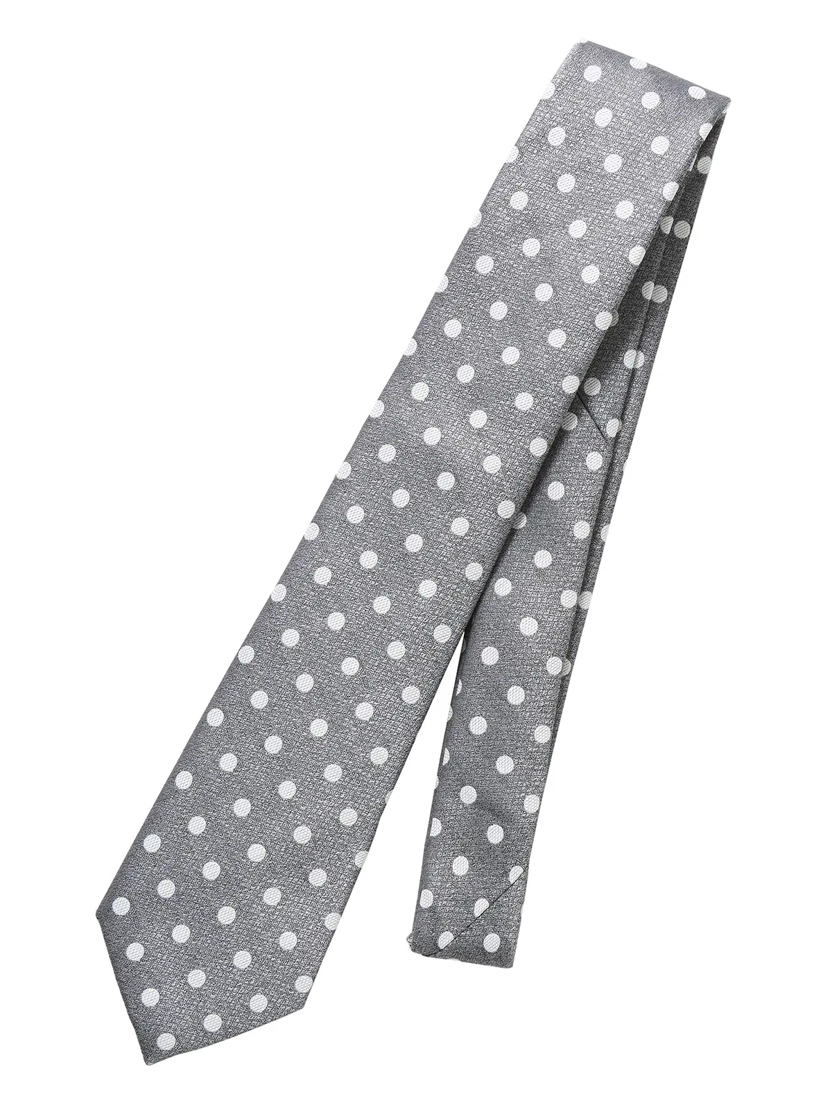 ネクタイ／ポリエステル／ドット グレー 0