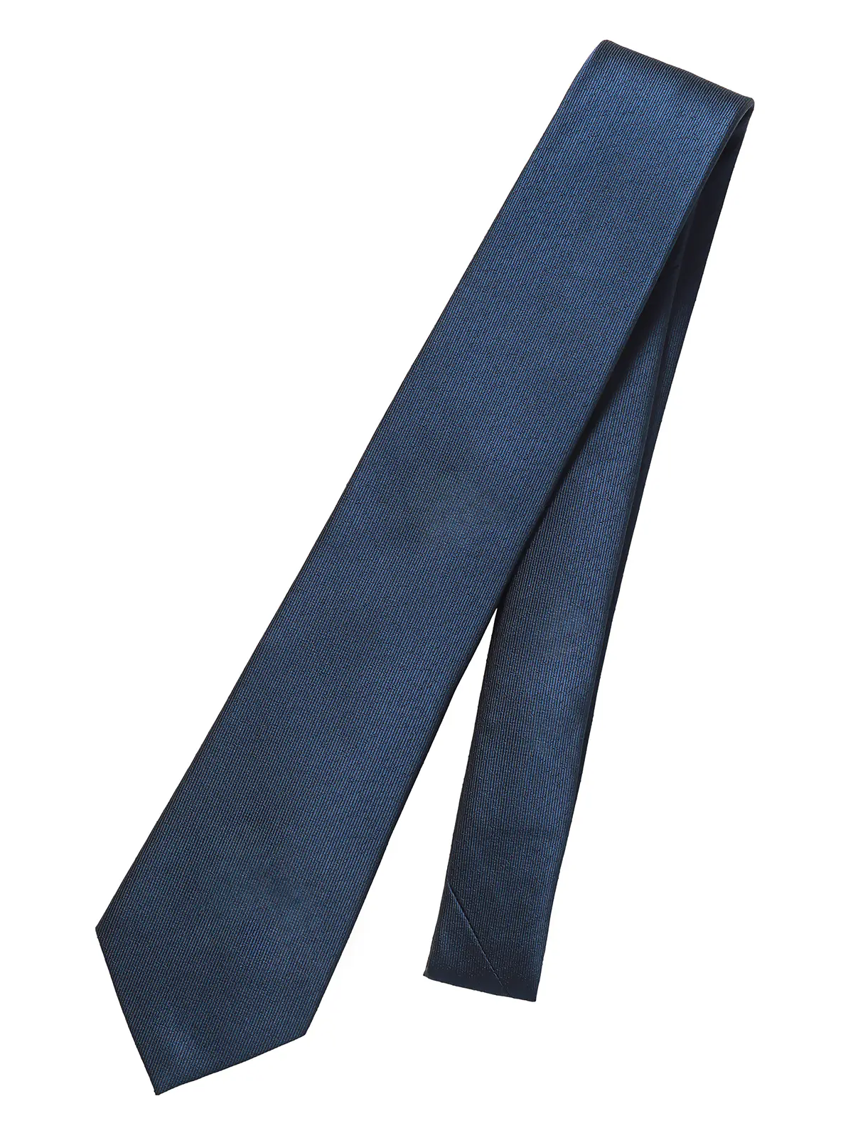 ネクタイ／ポリエステル／無地 ネイビー 0
