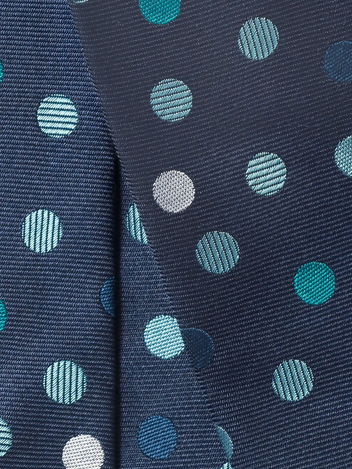 ネクタイ／シルクポリエステル／ドット ネイビー 0