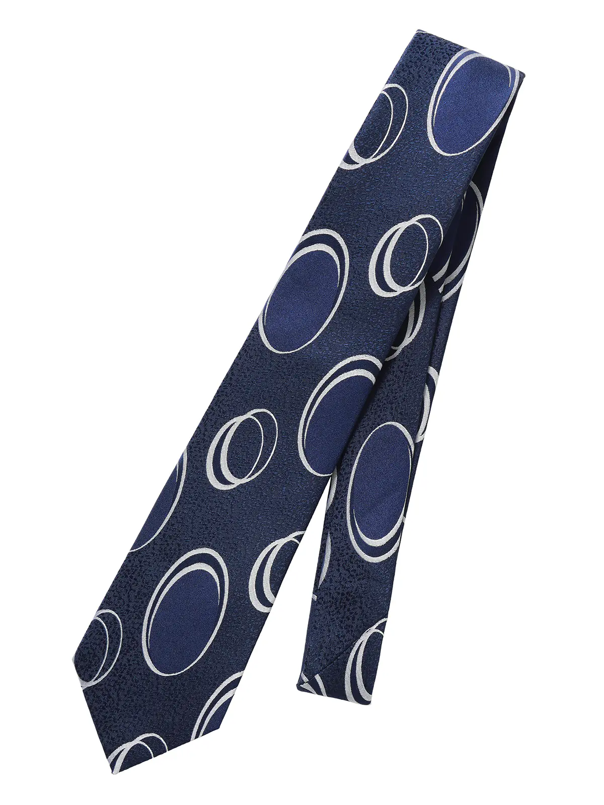 ネクタイ/シルクポリエステル/総柄 ネイビー 0