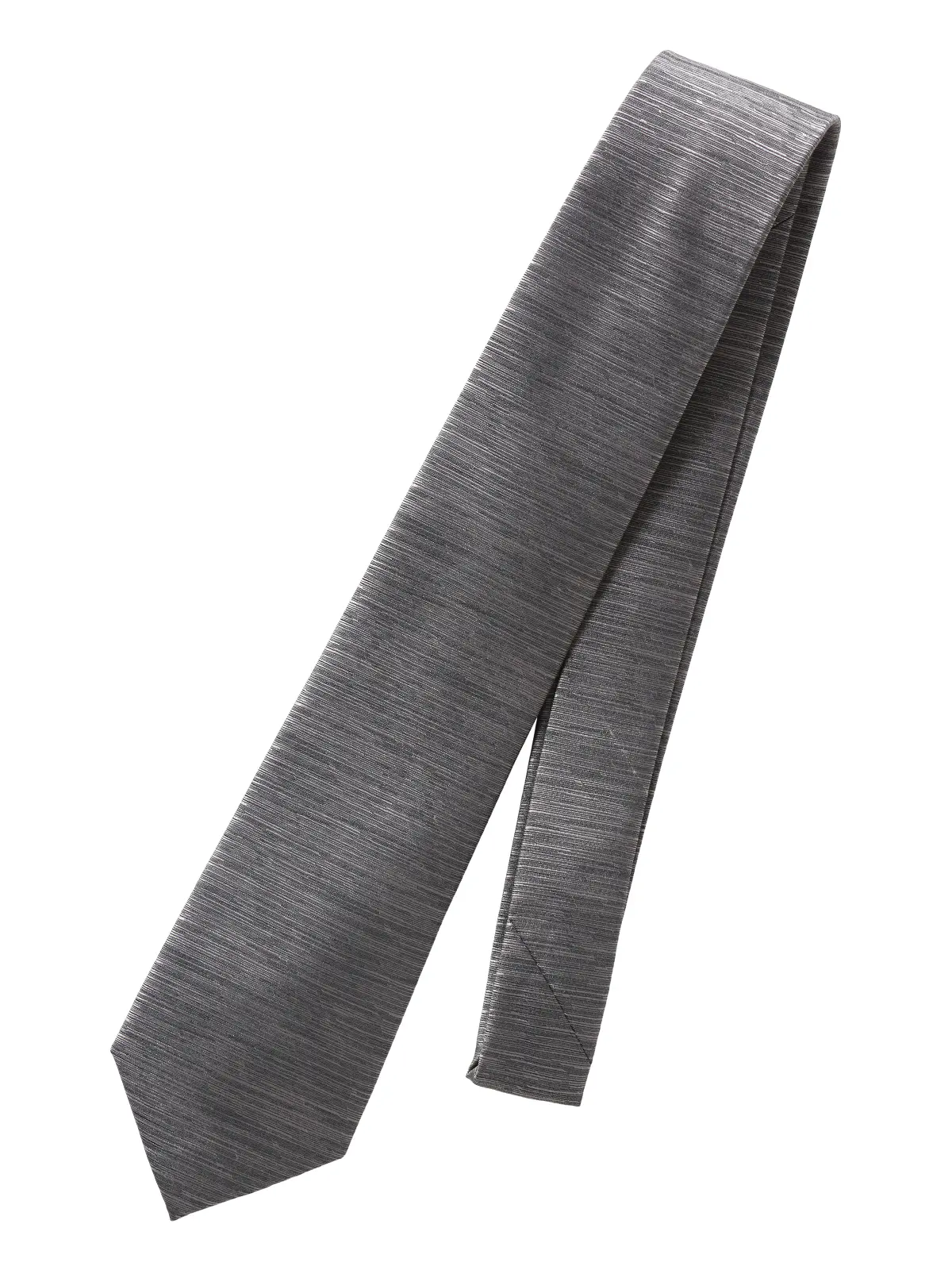 ネクタイ／シルクポリエステル／織柄 グレー 0