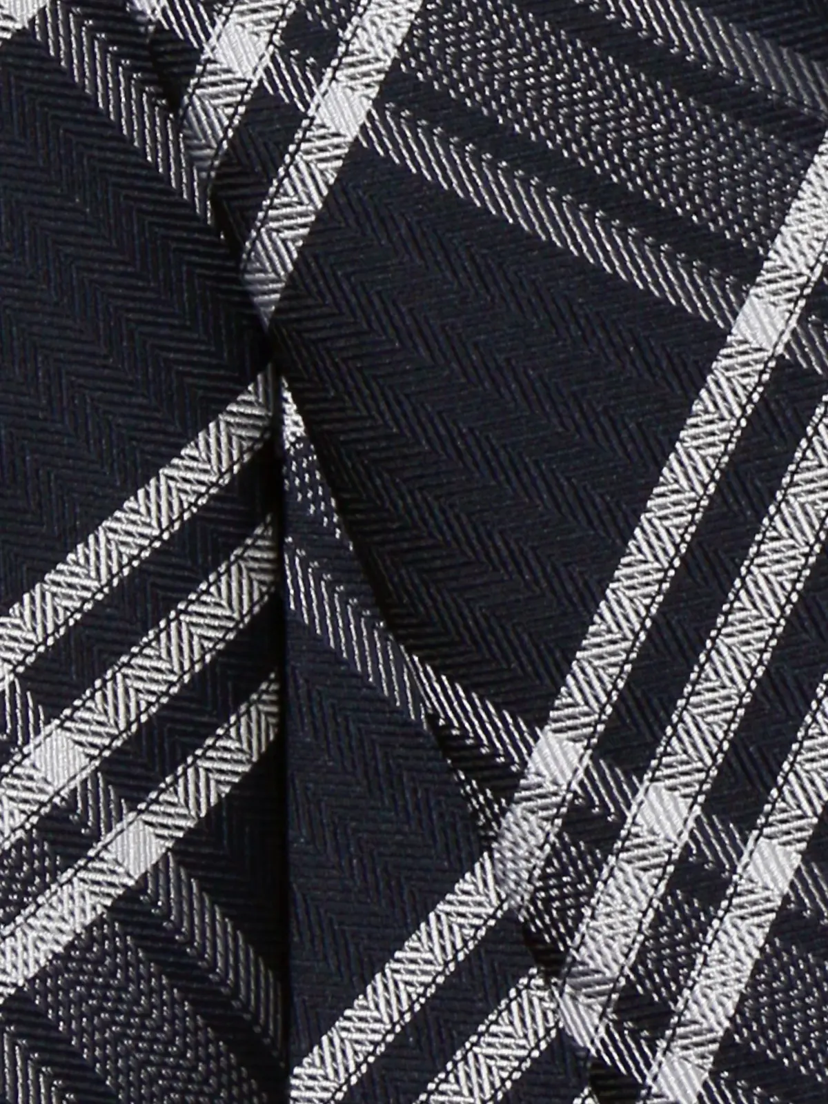 ネクタイ／ポリエステル／チェック ネイビー 0