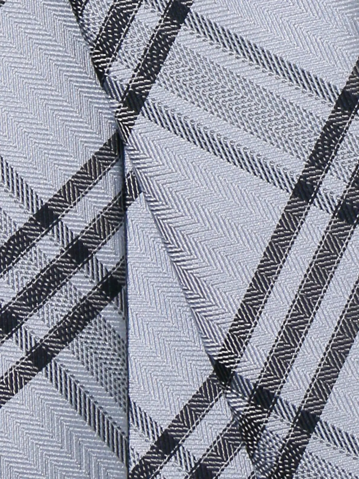 ネクタイ／ポリエステル／チェック サックス 0