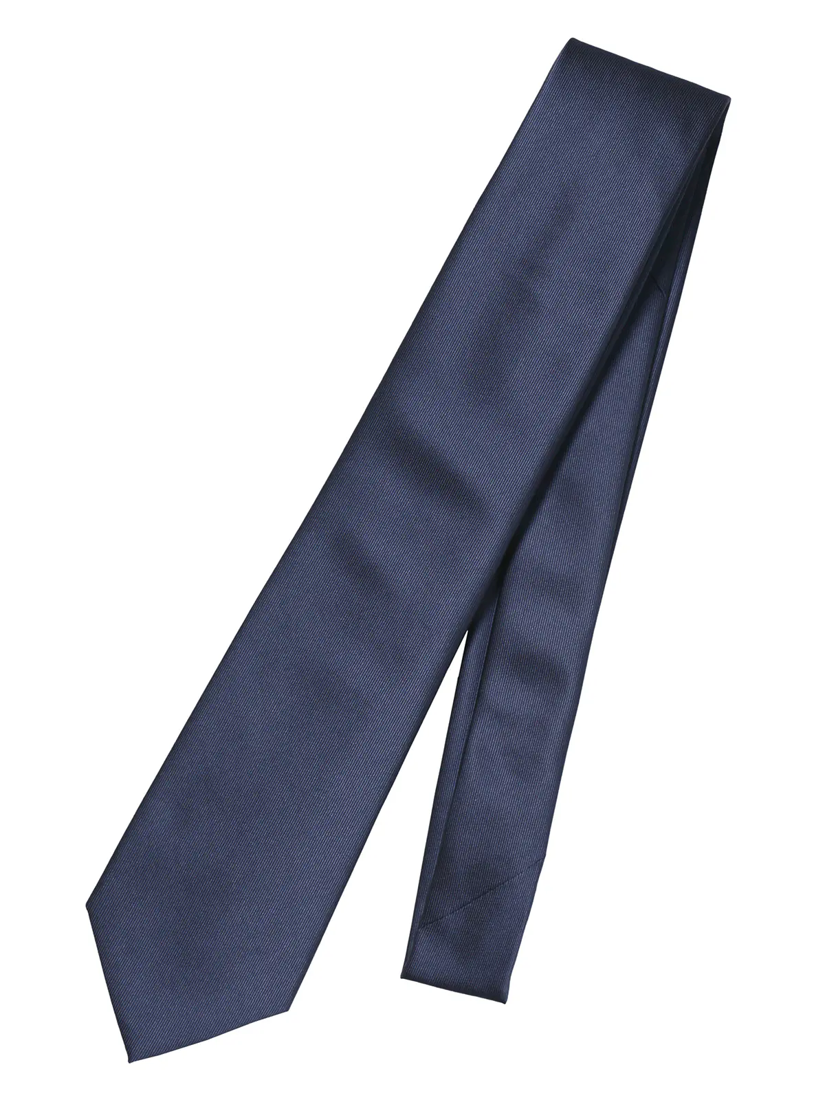 ネクタイ／ポリエステル／無地 ブルー 0