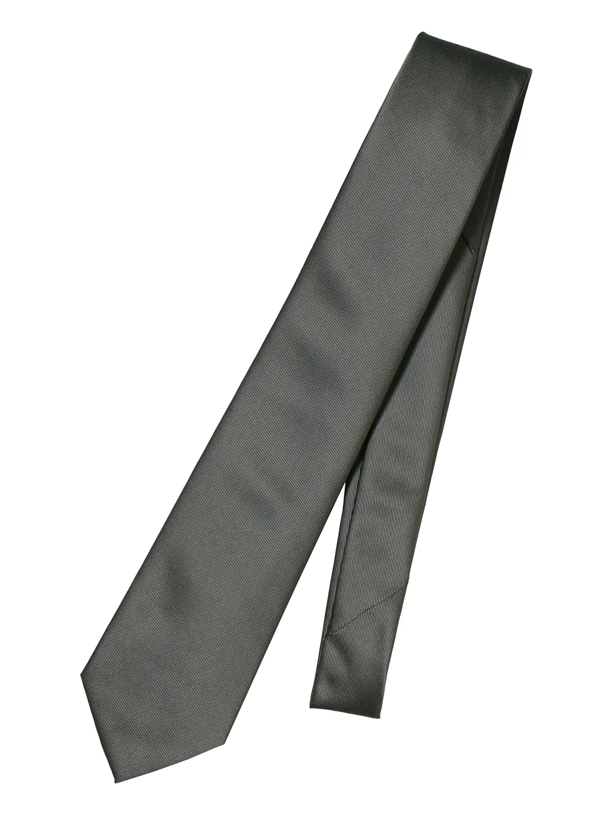 ネクタイ/ポリエステル/無地 グレー 0