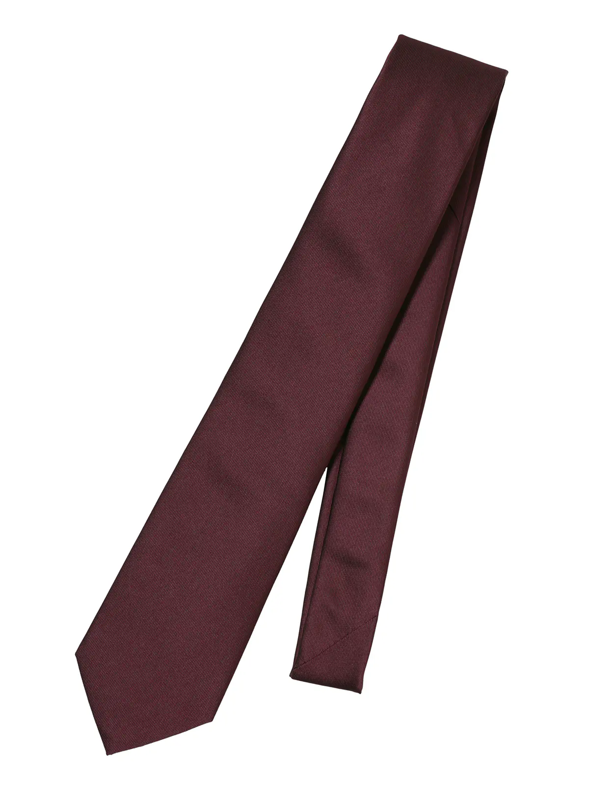 ネクタイ／ポリエステル／無地 レッド 0