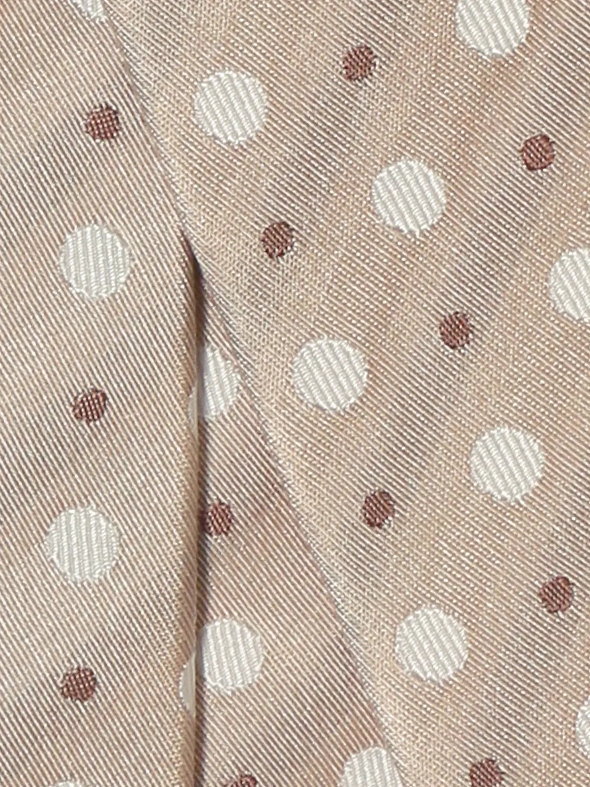 ネクタイ/シルクポリエステル/ドット ベージュ 0